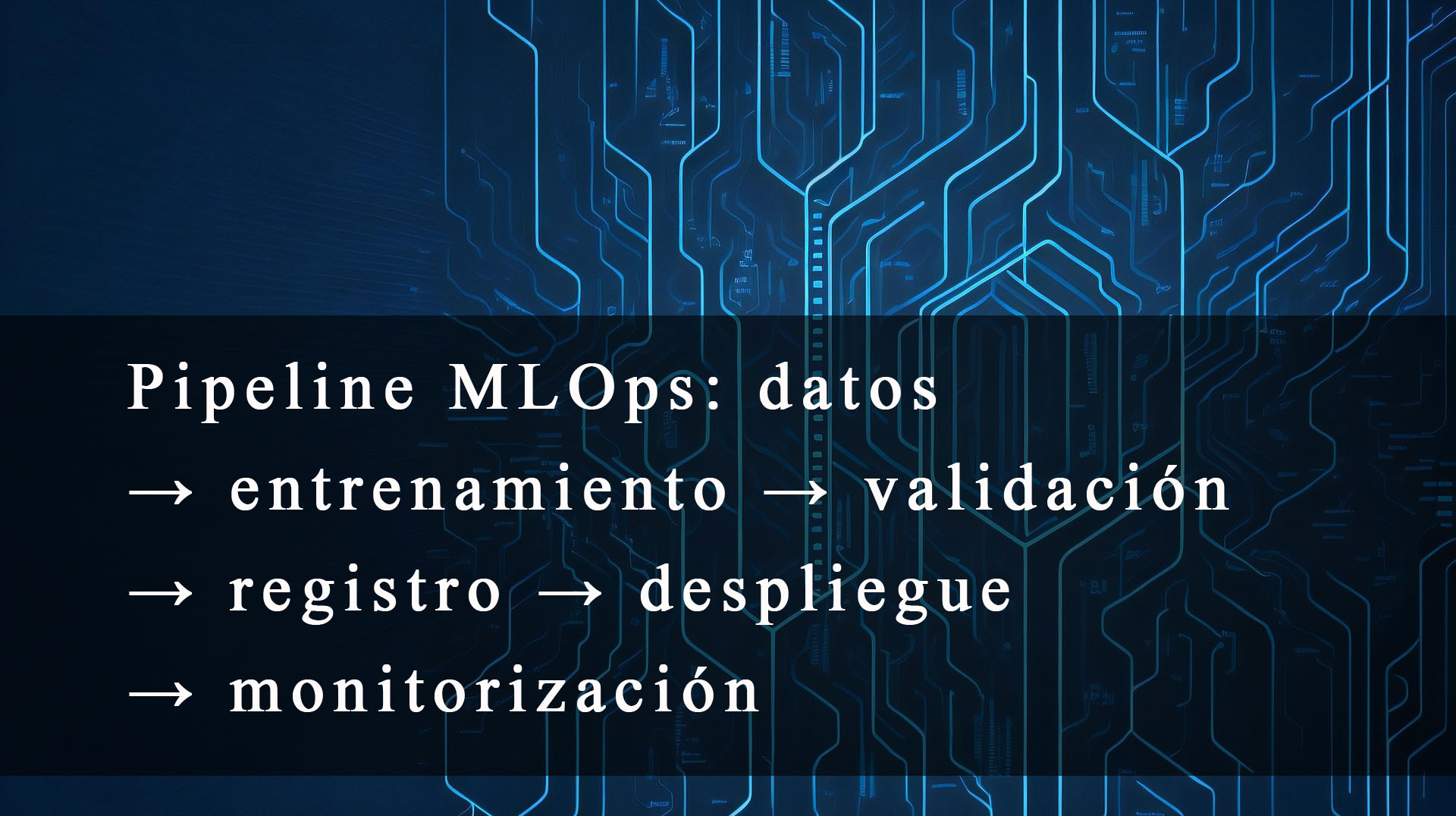 Flujo MLOps para desplegar y monitorizar modelos de Machine Learning